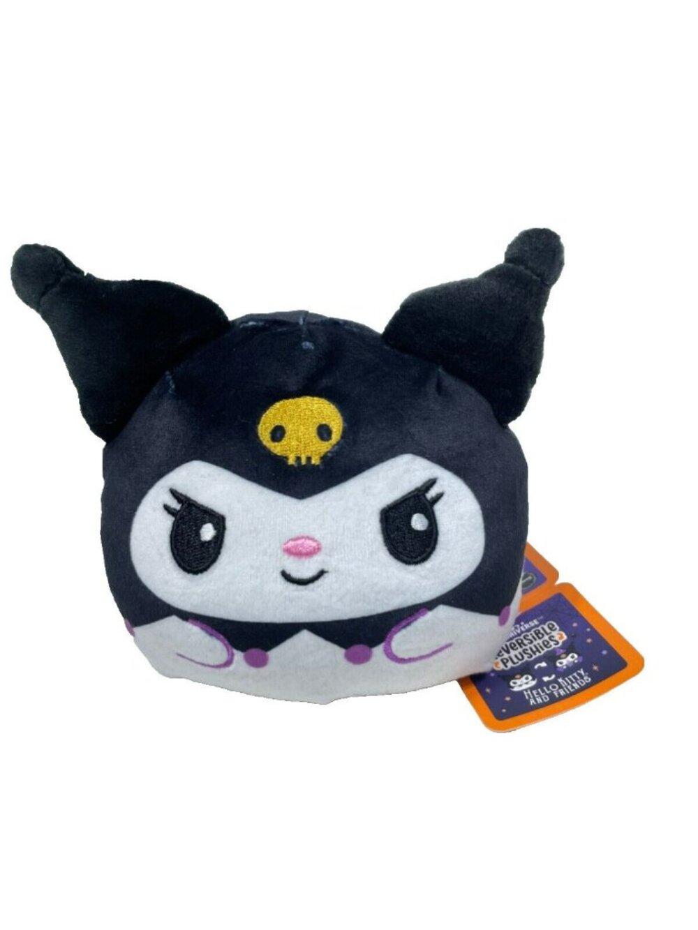 TeeTurtle Sanrio Kuromi Witch Reversible Plush Toy 4" Double-Sided Cute Gift